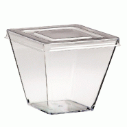 Verrine Emeraude PS transparent 155ml + couvercle rPET - par 600
