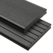 Vidaxl panneaux de terrasse solides et accessoires wpc 20m² 2,2 m gris 275668