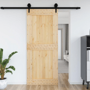 Vidaxl porte narvik 95x210 cm bois massif de pin 154440