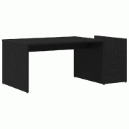 VidaXL Table basse Chêne noir 90 x 45 x 35 cm Bois d'ingénierie Modèle Zenithal Chic - 862502