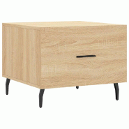 VidaXL Table basse Chêne sonoma 50x50x40 cm Bois d'ingénierie Modèle Flex Minimal - 829434