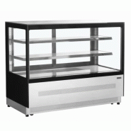 Vitrine réfrigérée 2 niveaux 150cm - inox / verre - 2.26 m² - LPD1500F/BLACK - neuf