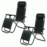WellHome - Lot de 2 fauteuils lounge zéro gravité, pieds de 25 mm, 90 x 65 x 110 cm - bleu plastique polypropylène WH12803 WellHome - Lot de 2 fauteuils lounge zéro gravité, pieds de 25 mm, 90 x 65 x 110 cm - bleu plastique polypropylène WH12803