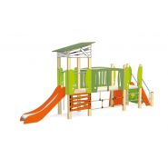 Structure de jeux multi-activités à 2 tours H 0,90 m pour enfants de 2 à 8 ans - Ma cabane 3703 - TRANSALP