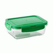 Benetton - Récipient hermétique rectangulaire 1 180 ml en verre borosilicate avec couvercle vert - vert verre BE158