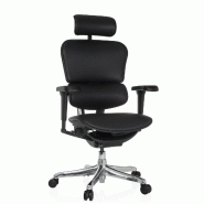 Chaise de bureau / Fauteuil de direction ERGOHUMAN ULTRA L GEN2 Cuir noir hjh OFFICE - noir cuir 652319