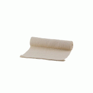 Chemin de table coton gaufré beige 26cm x 3m