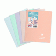 Clairefontaine Lot de 10 Cahier Kover Book 17x22, 48p./24 feuilles 90 g/m² piquées, couv. Opaques assorties (5), Séyès - 3037929544817