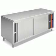 Climahosteleria Table chauffante en acier inoxydable de 2 m avec porte coulissante d'un côté EMPIDP7200I de Clima Hostelería - GEMPIDP7200I_0