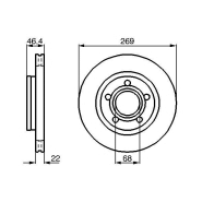 Disque de frein Bosch 0986478574 - arrière, ventilé de l'intérieur, boîte de 2 disques, épaisseur 22 mm, 5 trous Disque de frein Bosch 0986478574 - arrière, ventilé de l'intérieur, boîte de 2 disques, épaisseur 22 mm, 5 trous