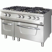 Fourneau gaz sur four électrique - gamme 900 - 6 feux (F6G9FE120LS) AFI collin-lucy