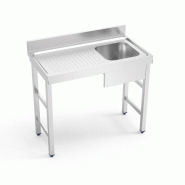 FRICOSMOS COMERCIAL ALFER - Évier avec support, cuve à droite et égouttoir à gauche. 100x55x85 cm - inox FRFRI001D-2