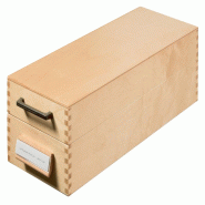 HAN Boîte à fiches A7, pour 1500 fiches, en bois naturel - 4012473100718
