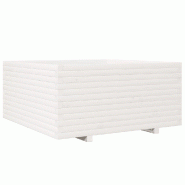 Helloshop26 - Jardinière bac lit surélevé plantes fleurs terrasse jardin 100 x 100 x 49,5 cm bois de pin massif blanc 02_0037263 - 3000214231556 Helloshop26 - Jardinière bac lit surélevé plantes fleurs terrasse jardin 100 x 100 x 49,5 cm bois de pin massif blanc 02_0037263 - 3000214231556