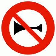 Panneau d'interdiction B16 - Signaux sonores interdits - WP Signalisation - gamme Innov Panneau d'interdiction B16 - Signaux sonores interdits - WP Signalisation - gamme Innov