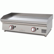 Plancha à gaz de 80 cm en acier de 15 mm chromé dur 80PGCN par Arilex. Arilex - G80PGCN