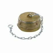 Raccord bouchon symétrique Guillemin à verrou avec chaînette - Bronze - DN 40 - Norme NF EN 29-572/NF EN 14420-8_0