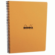 RHODIA Lot de 5 Notebook Classic orange 225x297, 160p./80 feuilles microperforées 80 g/m² reliure intégrale, quadrillé 5x5 + marge - 3037921930083