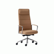 Fauteuil de direction Zenpro en cuir pleine fleur - synchrone avec têtière intégrée Fauteuil de direction Zenpro en cuir pleine fleur - synchrone avec têtière intégrée