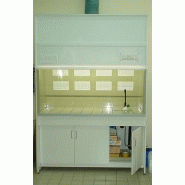 Sorbonne de laboratoire en COPLAST (PVC) avec vitre motorisée - bc norme - ADS