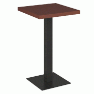 Table mange debout Cage noir plateau lie de vin 70x70x111cm