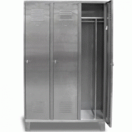 Vestiaire en inox industrie salissante sur pieds Vestiaire en inox industrie salissante sur pieds