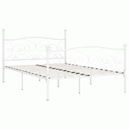 VidaXL Cadre de lit sans matelas avec sommier à lattes métal 160x200cm Modèle Corvelion - 284451