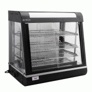 Vitrine chauffante de comptoir noire L660mm 110L Cuistance