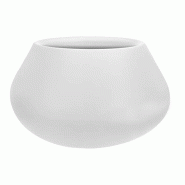 WellHome - Pot en polyéthylène rotomoulé 50L 52x52x30cm en coloris Blanc - Top Garden Meriva - blanc PLS065