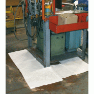 100 feuilles d'absorbant pour hydrocarbures - 41 cm x 46 cm - double épaisseur