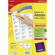 AVERY 560 étiquettes Laser blanches, format 99,1 x 38,1 mm (40 feuilles A4 / cdt) - 3266550263402