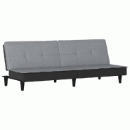 Helloshop26 - Canapé-lit 200 x 89 x 70 cm tissu gris clair 02_0019832 - gris polyester 3001029388008