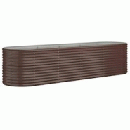 Helloshop26 - Jardinière bac lit surélevé plantes fleurs terrasse jardin de jardin acier enduit de poudre marron 02_0039559 - 3000218566425 Helloshop26 - Jardinière bac lit surélevé plantes fleurs terrasse jardin de jardin acier enduit de poudre marron 02_0039559 - 3000218566425