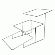 ITALCONCEPT L2G Presentoir Chrome 3 Niveaux - 3616350061751