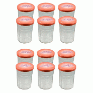 LE PARFAIT Lot De 12 Pots à Confiture Avec Couvercles 385ml 922967 - vert 3039663229678