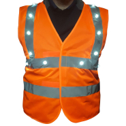 LEDWARNING Gilet Pro de Sécurité Fluo à 24 LEDs Deluxe