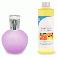 MamaManuela Lampe catalytique Fuchsia mat + parfum agrumes d'hiver 500ml - Elimine les mauvaises odeurs, les parfums et améliore la qualité de l'air