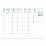 Quo Vadis - Recharge Agenda 16 mois - 2026-2027 - Affaires SD - Multilingue - septembre à décembre - 10x15 cm - Papier Clairefontaine blanc - blanc