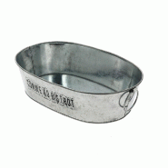 Seau zinc ovale "Métalic" Comme au bistrot 33x23x9cm - par 26