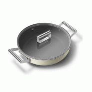 SMEG sauteuse crème mat 28cm + couvercle DPF2812CRM - 8017709355920