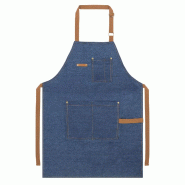 Tablier haute qualité en jean avec sangle réglable 58x78 cm - 8414271089046