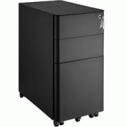 TecTake GmbH tectake Caisson de bureau à roulettes Parvus, 2 tiroirs, 1 casier à dossiers suspendus noir - 405234 - noir acier 405234 TecTake GmbH tectake Caisson de bureau à roulettes Parvus, 2 tiroirs, 1 casier à dossiers suspendus noir - 405234 - noir acier 405234