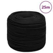 Vidaxl corde de travail noir 10 mm 25 m polyester 152822