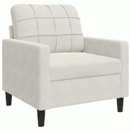 VidaXL Fauteuil Crème 60 cm Velours Modèle Arlissex - 4007612