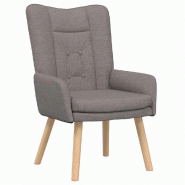 VidaXL fauteuil Taupe 63 x 67 x 94 cm Tissu et contreplaqué Modèle Orion Prestige - 42001830