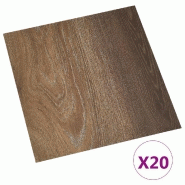 Vidaxl planches de plancher autoadhésives 20 pcs pvc 1,86 m² marron 330125
