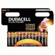 Blister de 12 Piles 1.5V PLUS Ã la marque Duracell Blister de 12 Piles 1.5V PLUS Ã la marque Duracell