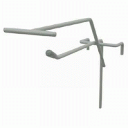 Broche simple pour présentoir grille - 30cm - avec porte étiquette - blanc - par 20