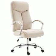 CLP Fauteuil de bureau XL Vaud tissu Crème - beige textile 192390904 CLP Fauteuil de bureau XL Vaud tissu Crème - beige textile 192390904