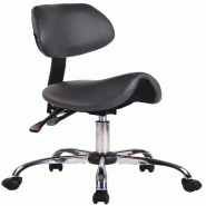 CLP Tabouret de travail Stuttgart en similicuir Gris - gris polyester 305582